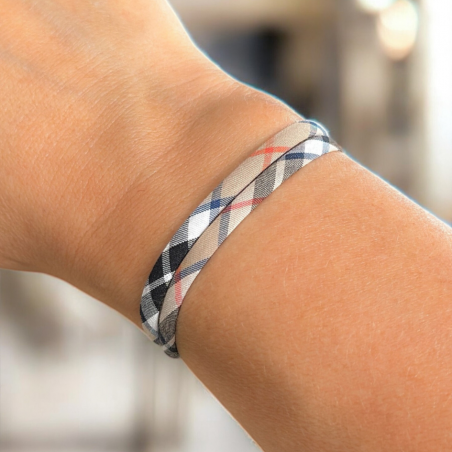 Cordon Écossais, 2 ou 3 tours, avec chainette ajustable