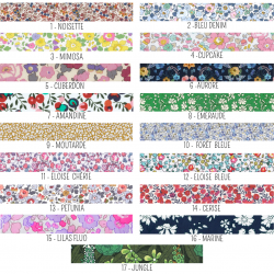 TATA ♡, Bracelet gourmette cordon liberty ajustable