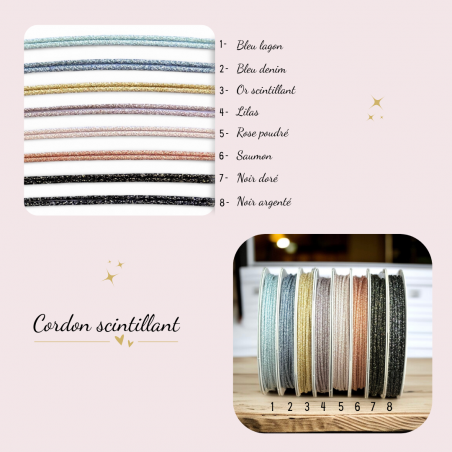 Choisissez votre médaille – Cordon scintillant & médaille gravée