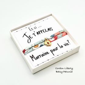 Coffret - Et si ... Je t'appelais Marraine pour la vie ? Pendentif petits pieds