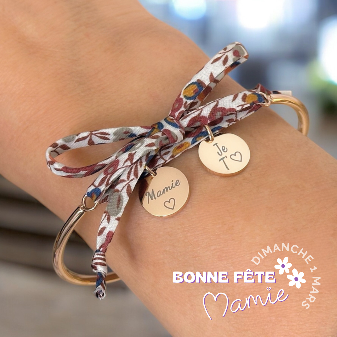 Choisissez vos médailles, bracelet jonc liberty