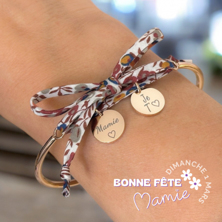 Choisissez vos médailles, bracelet jonc liberty