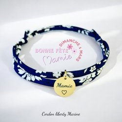 MAMIE • Cordon Liberty ajustable, bracelet personnalisé, future Mamie