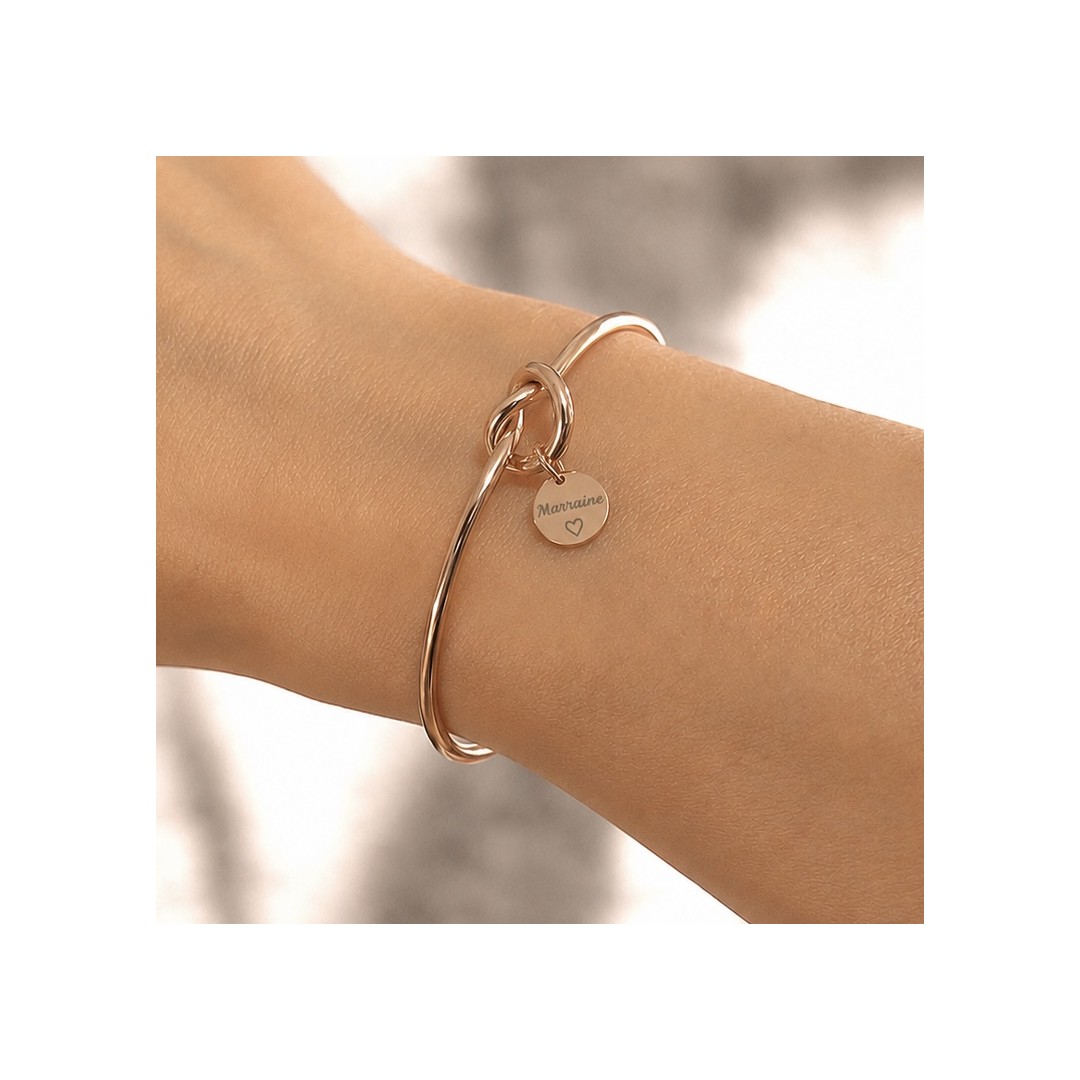 Coffret Jonc noeud MARRAINE ajustable