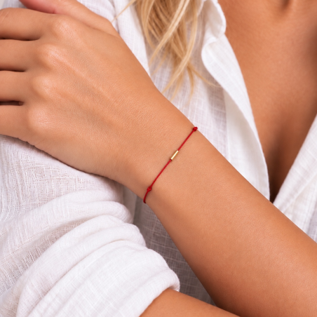 Bracelet fin tube argent 925 ou plaqué or