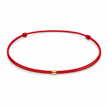 Bracelet cordon fin ajustable tube 2 mm en argent massif
