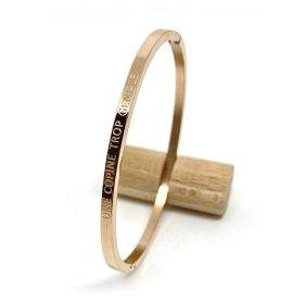 Une copine trop géniale, Bracelet jonc en acier inoxydable