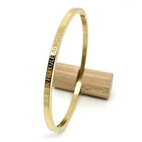 Ma filleule adorée, Bracelet jonc à message en acier inoxydable